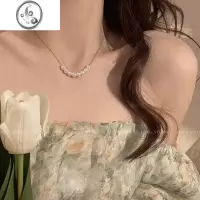 JiMi串珠珍珠项链颈链女款2023新款轻奢小众设计感锁骨链高级感