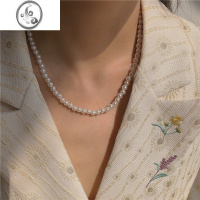 JiMi叠戴器!ins韩国博主珍珠项链~轻奢小众锁骨链2023年新款高级感