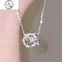 JiMiS925银银跳动的心项链女轻奢小众锁骨链2023新款闺蜜生日礼物
