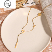 JiMilove项链2023新款轻奢小众金锁骨颈链女高级感钛钢不掉色