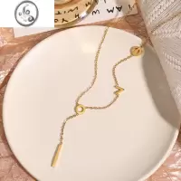 JiMilove项链2023新款轻奢小众金锁骨颈链女高级感钛钢不掉色