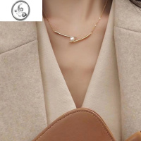 JiMi轻奢小众珍珠项链吊坠高级感女大气锁骨链冷淡风百搭颈链简约配饰