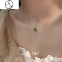 JiMi92银银项链和田玉吊坠女轻奢小众高级感锁骨链新颈链情人节礼物