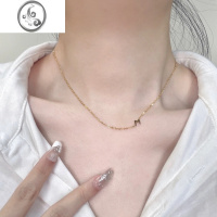 JiMi轻奢简约M字母项链不掉色时尚博主简约风复古百搭时髦精致通勤潮
