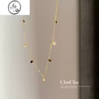 JiMichocho/高级感轻奢锆石碎片项链颈链法式ins小众设计百搭锁骨链