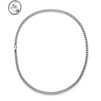 JiMi古巴链钛钢项链男士高级感潮牌百搭嘻哈男款链子男生锁骨链配饰女