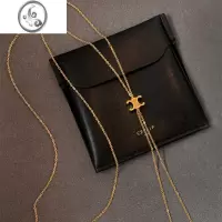 JiMiCE凯旋门高级轻奢长款可抽拉金色流苏项链女小众设计感气质毛衣链