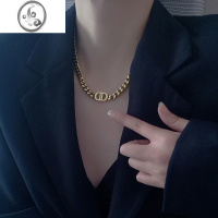 JiMi轻奢小众钛钢项链女气质毛衣链欧美高级感设计复古配饰锁骨链新款