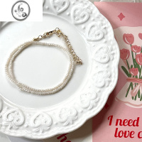 JiMila peche「夏日花园」小众少女简约基础多色微闪水晶锁骨链项链