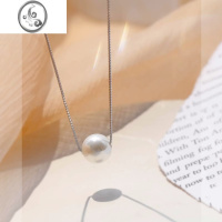 JiMi冷淡风银色吊坠珍珠项链轻奢小众锁骨链女高级感日常百搭颈链气质