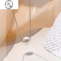 JiMi冷淡风银色吊坠珍珠项链轻奢小众锁骨链女高级感日常百搭颈链气质