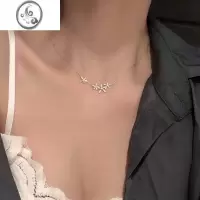 JiMi简约花朵项链女2023年新款小众设计感锁骨链气质冷淡风脖颈链
