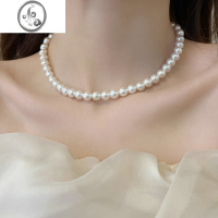 JiMi施家大珍珠项链女2023年新款网红名媛轻奢小众锁骨链时尚颈链