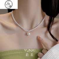 JiMi法式高级感巴洛克淡水珍珠项链女轻奢小众锁骨链2023新款颈链