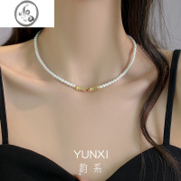 JiMi碎金子小米珍珠项链女2023新款百搭锁骨链轻奢小众高级感颈链