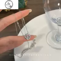 JiMiS925银三秒心动项链女轻奢小众跳动的心锁骨链送闺蜜女友生日礼物