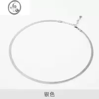 JiMi蛇骨链项链男潮轻奢小众设计感链子细男生高级链钛钢女酷潮冷淡风
