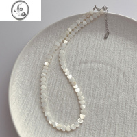 JiMi简约设计感6mm贝壳爱心项链女 沙滩度假风时尚气质百搭锁骨链