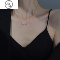 JiMi925银银项链女珍珠颈链轻奢小众设计高级感锁骨链2023新款