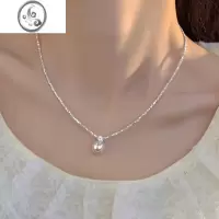 JiMi碎银几两珍珠项链女夏季轻奢小众锁骨链冷淡风气质高级感颈链