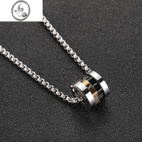 JiMi小蛮腰项链男士潮牌百搭钛钢吊坠男款毛衣链高级感男生链子酷配饰