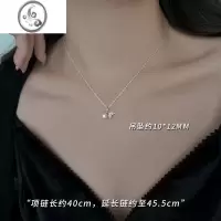 JiMi[]925银银鱼尾珍珠项链2023新款颈链高级感小众锁骨链