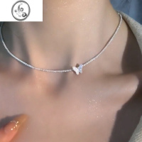 JiMi蝴蝶银河满天星项链ins简约百搭波光粼粼锁骨链小众高级感choker
