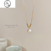 JiMis925银银项链女款轻奢小众淡水珍珠颈链锁骨链2023新款