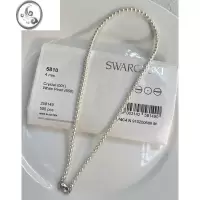 JiMi法式正圆强光施家珍珠项链女jisoo同款fevers925银银元宝扣锁骨链