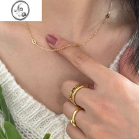 JiMi高品质洗澡不用摘韩国猪鼻子高级感项链可叠戴项链细链裸链精致潮