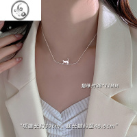 JiMi[巷南]925银银猫猫项链2023新款女轻奢小众设计感锁骨链夏