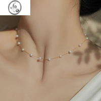 JiMi满天星淡水珍珠项链女轻奢小众设计感锁骨链高级颈链2023年新款潮