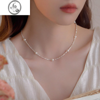 JiMi碎银几两珍珠项链女2023年新款轻奢小众锁骨链气质设计感高级颈链