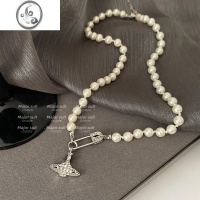 JiMi西太后土星施家珍珠项链女2023新款女款轻奢小众设计感锁骨链