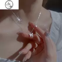 JiMi新款999银银蝴蝶项链轻奢小众设计锁骨链送闺蜜女朋友情人节礼物