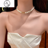 JiMiD家珍珠项链女2022年新款小众设计感高级猪鼻子锁骨链女时尚颈链