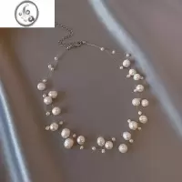 JiMi满天星~淡水珍珠项链女轻奢小众锁骨链夏高级设计感饰品多层颈链