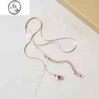 JiMi蛇骨链无吊坠裸链光链子不褪色素链项链ins小众锁骨链choker