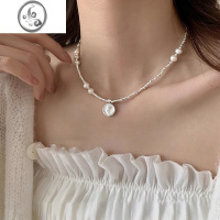 JiMi郁金香淡水珍珠项链女2023新款高级锁骨链轻奢小众设计感颈链