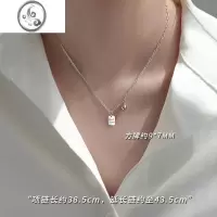 JiMi[巷南]925银银luck项链女2023新款轻奢高级设计感锁骨链夏