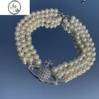 JiMiUN 大土星choker三层/单层珍珠钻项链