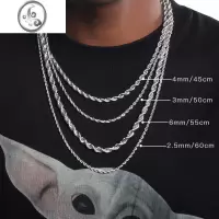 JiMi silver short twist chain 欧美银色麻花链锁骨项链男女嘻哈
