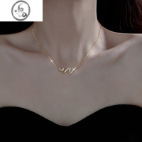 JiMi925银银项链女轻奢小众设计高级感心跳锁骨链ins冷淡风网红款颈链