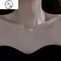 JiMi925银银项链女轻奢小众设计高级感心跳锁骨链ins冷淡风网红款颈链