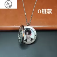 JiMiDIY定制图片相盒翻盖可放照片项链刻字吊坠情侣同学创意生日礼物