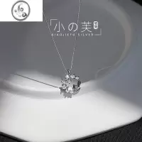 JiMi925银银花朵项链女轻奢吊坠小众设计感锁骨链2023年新款颈链