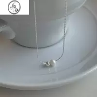 JiMi极简风珍珠银银蛇骨项链夏季气质轻奢小众高级感锁骨链2023年新款