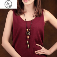 JiMi复古民族风毛衣链长款百搭女吊坠挂饰配饰项链挂件夏季时尚装饰品