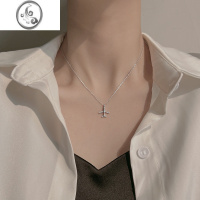 JiMi925银银飞机项链女轻奢小众设计感2023年新款潮吊坠锁骨链配饰品