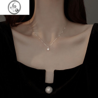 JiMi单颗珍珠项链女款珍珠项链轻奢小众999银银项链2023新款